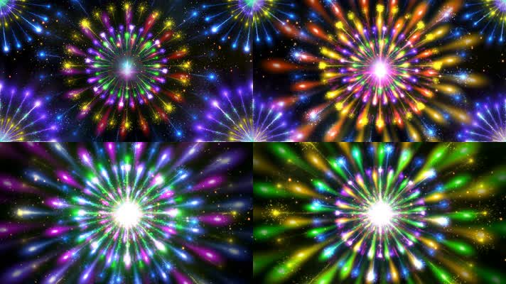 绚丽烟花粒子背景