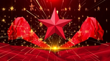 4K红星闪闪背景