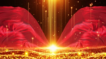 大气红绸粒子海洋