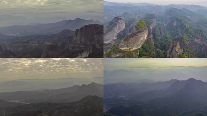 4K延时航拍桂林资源八角寨晨曦
