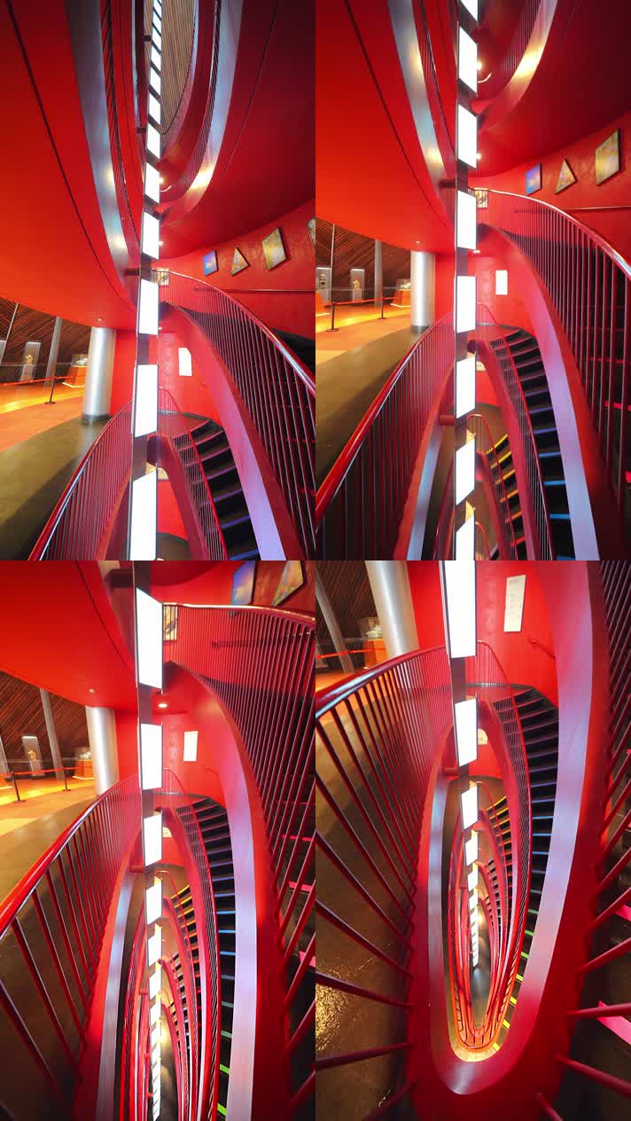 red stairs C国家大剧院旋转楼梯建筑设计艺术空间