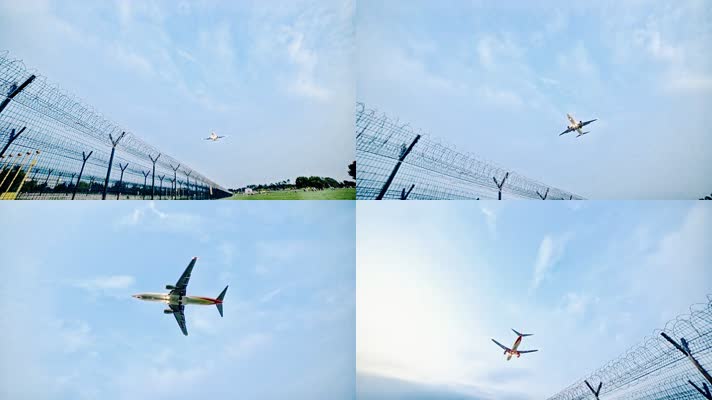 plane_02北京首都机场飞机降落飞机特写