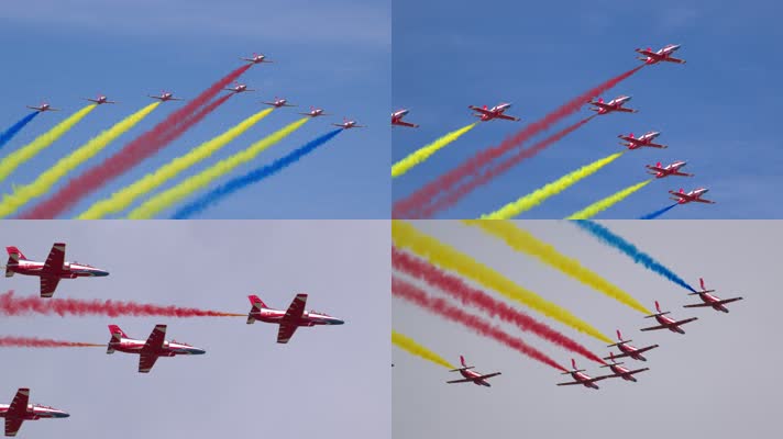 4K稳定：空军开放日红鹰表演队教练-8飞机