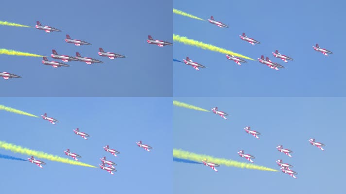 4K超稳：航展空军红鹰飞行表演队教练8飞机