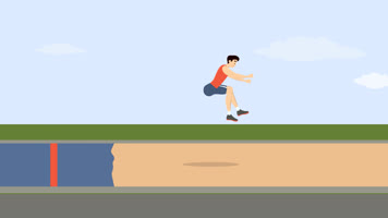 mg人物 运动比赛 立定跳远 跑步