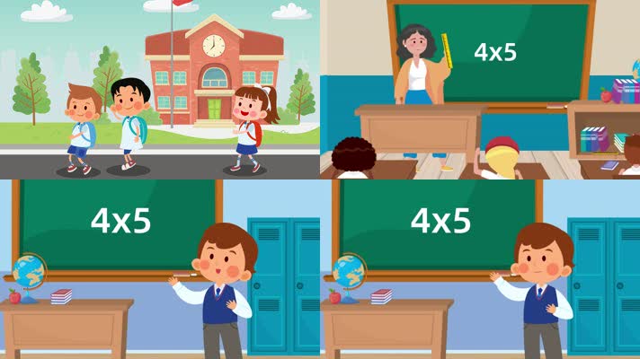 mg人物幼儿园场景学校教室运动会