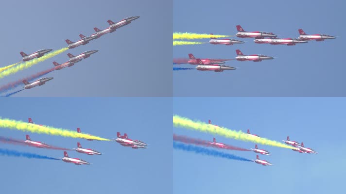4K稳定：航展空军红鹰飞行表演队教练8飞机
