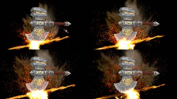 战斧视频素材AE模板