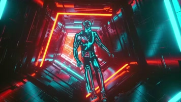 4K赛博朋克科技风时空穿梭