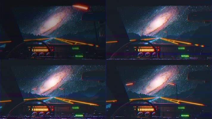 4K赛博朋克科技风汽车科幻