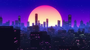 4K赛博朋克科技风城市