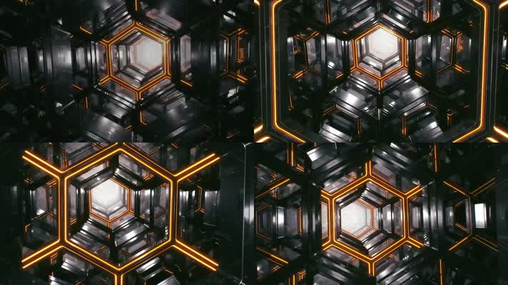 4K赛博朋克科技风时空穿梭