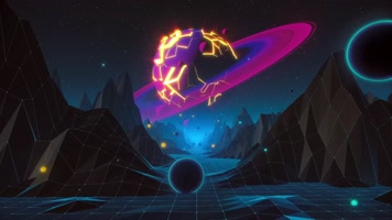 4K赛博朋克科技风穿梭