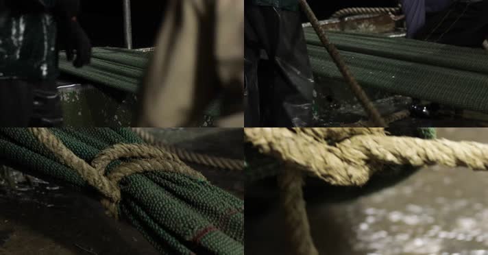 4kl1广东雷州渔民们回收拖网夜景9