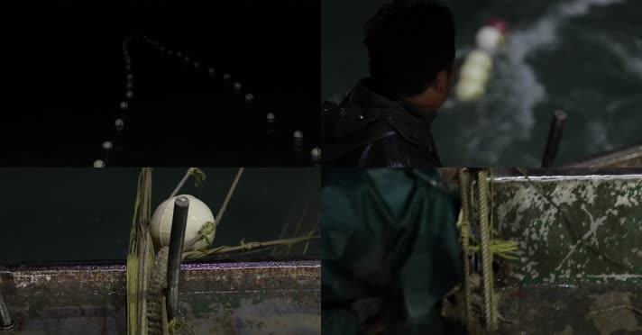4kl1广东雷州渔民们回收拖网夜景2