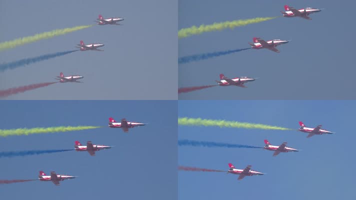 4K稳定：航展空军红鹰飞行表演队教练8飞机