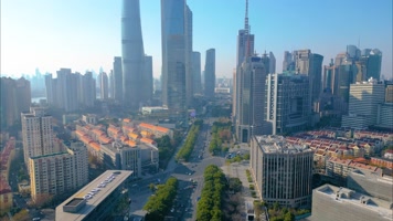 上海市浦东新区世纪大道陆家嘴车流延时风景视频素材夜景