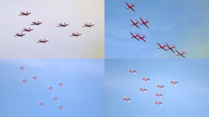 4K稳定：空军开放日红鹰表演队教练-8飞机