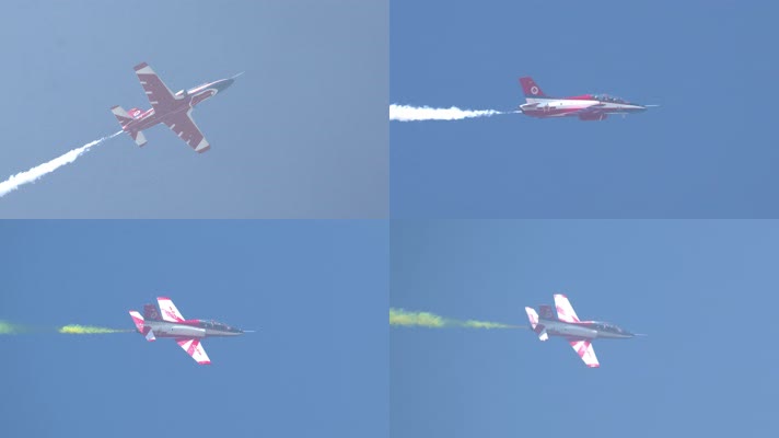 4K稳定：航展空军红鹰飞行表演队教练8飞机