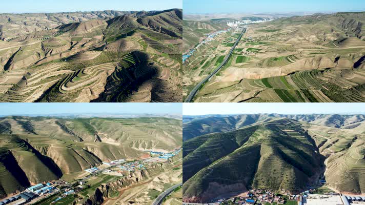 干旱西北县会宁祖河流域素材