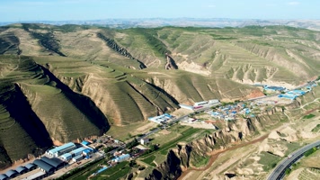 干旱西北县会宁祖河流域素材