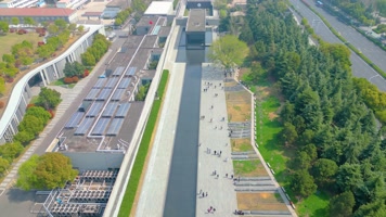 南京侵华日军南京大屠杀纪念馆航拍素材4