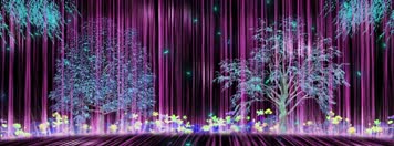 春夏秋冬粒子发光树