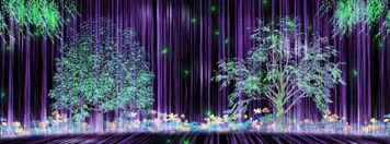 春夏秋冬发光粒子树