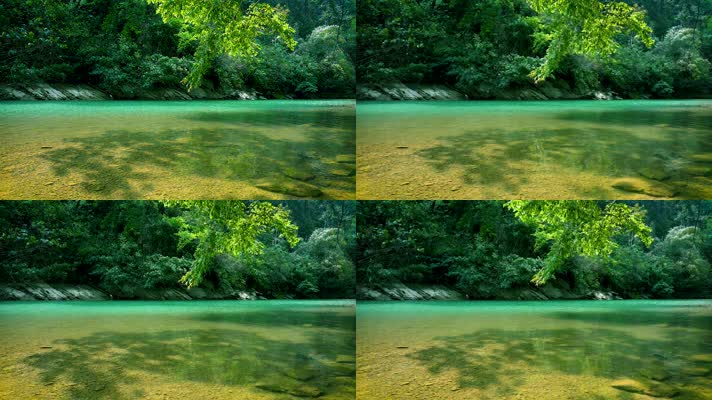 云南风景绿水青山清澈河水唯美自然风光