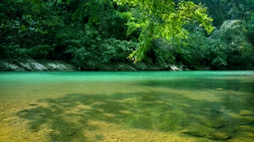云南风景绿水青山清澈河水唯美自然风光