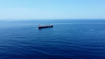 轮船航行--货轮-轮船航拍