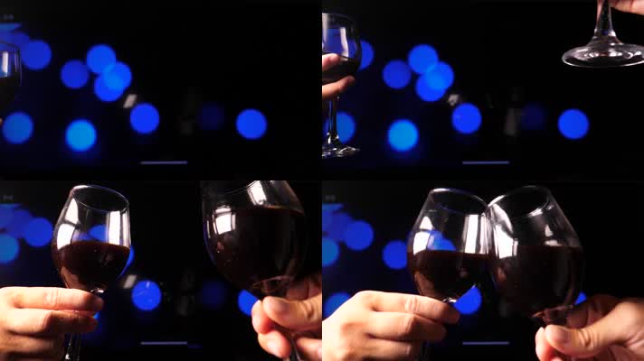 六款红酒碰杯慢动作
