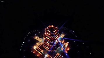 城市建筑亮化灯光秀