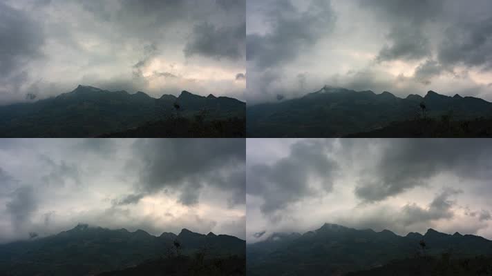 4K大山深处云层延时拍摄
