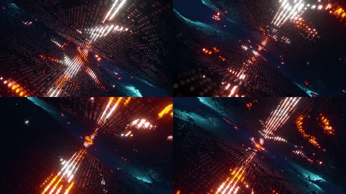 发光金属波形隧道推进背景 4K酒吧VJ