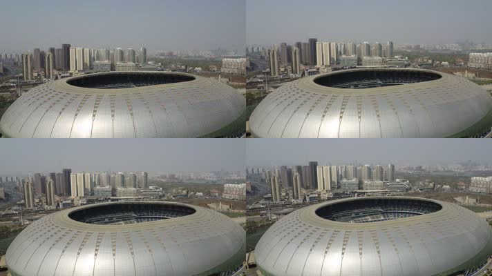 0047高清4k航拍天津奥林匹克中心体育