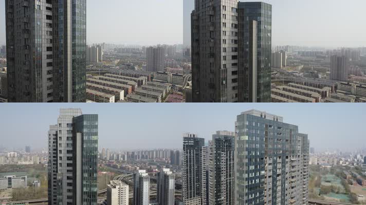 0059高清4k航拍天津地标城市建筑高楼