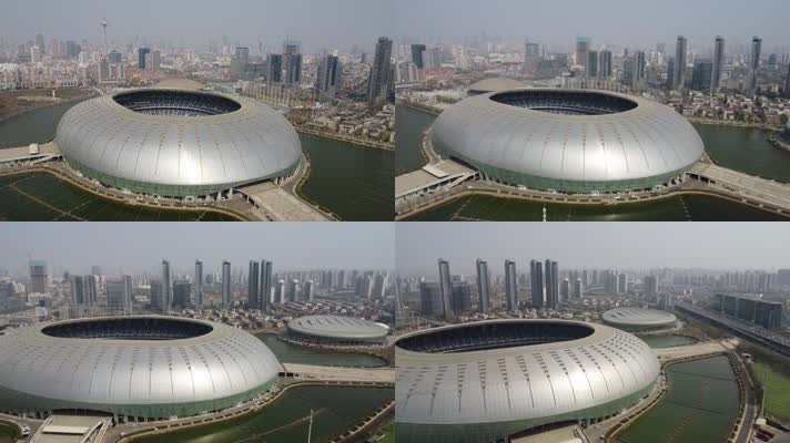 0051高清4k航拍天津地标奥林匹克中心