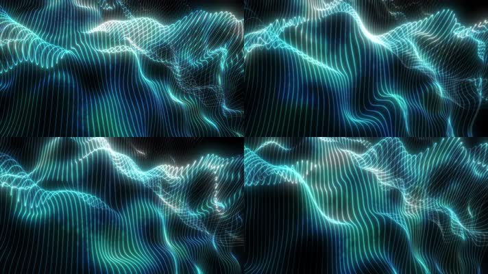 抽象数字粒子波 抽象数字粒子波和光抽象背