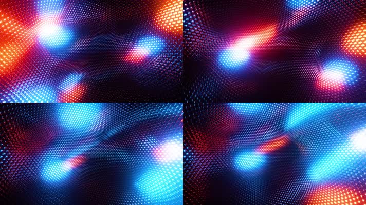 抽象闪闪发光粒子波动画 4K无限循环动画