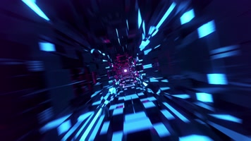穿梭超高速旋转的霓虹灯科幻隧道 VJ 循