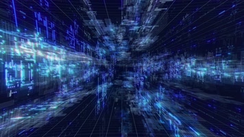 数字地图隧道 蓝色数字地图隧道 4K