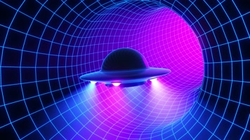 UFO宇宙飞船穿梭时空隧道 Vj无缝4K