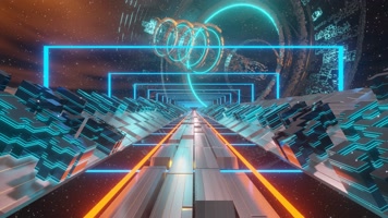 穿梭未来太空科幻隧道 VJ无缝循环