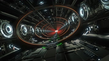 未来隧道 通过未来隧道的飞行 4K