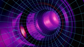 穿越抽象线框时空隧道 VJ无缝循环4K