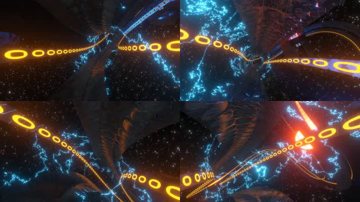 穿梭彩色时空漩涡 星际旅行传送门VJ无缝