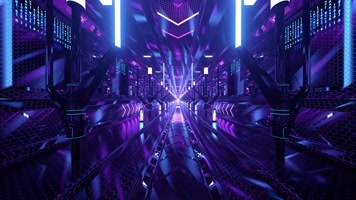 穿梭色彩鲜艳科幻旋转隧道VJ无缝循环4K