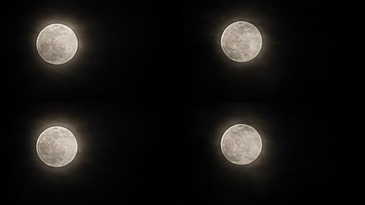 超大月球移动实拍镜头