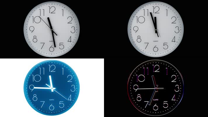钟表时钟争分夺秒实拍镜头